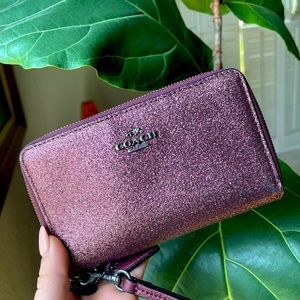 Glitter COACH wristlet